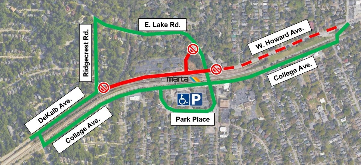 East Lake Road Closure map